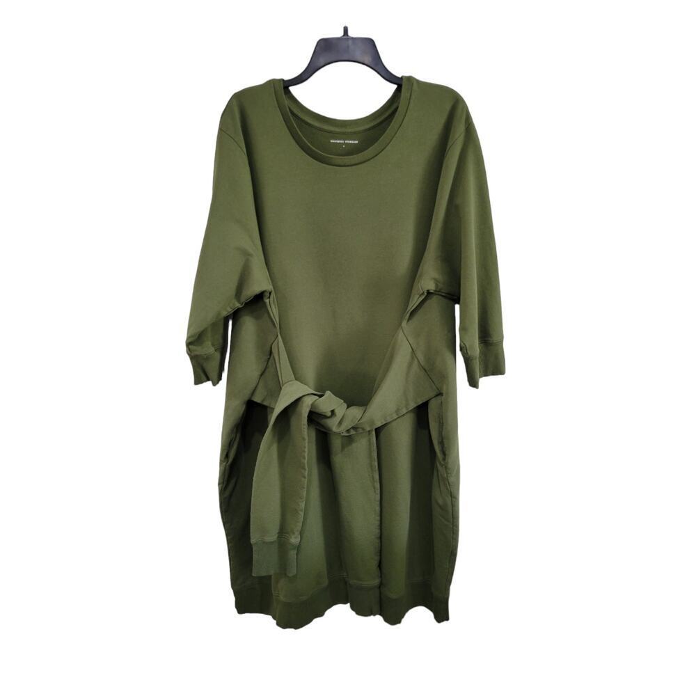 Universal Standard Women's Classic Light Terry Tie Sweatshirt Dress Size Large